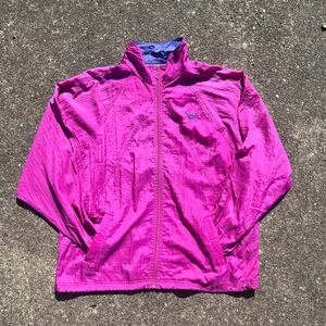 Vintage Magenta Pink Reebok Windbreaker Jacket Size XL